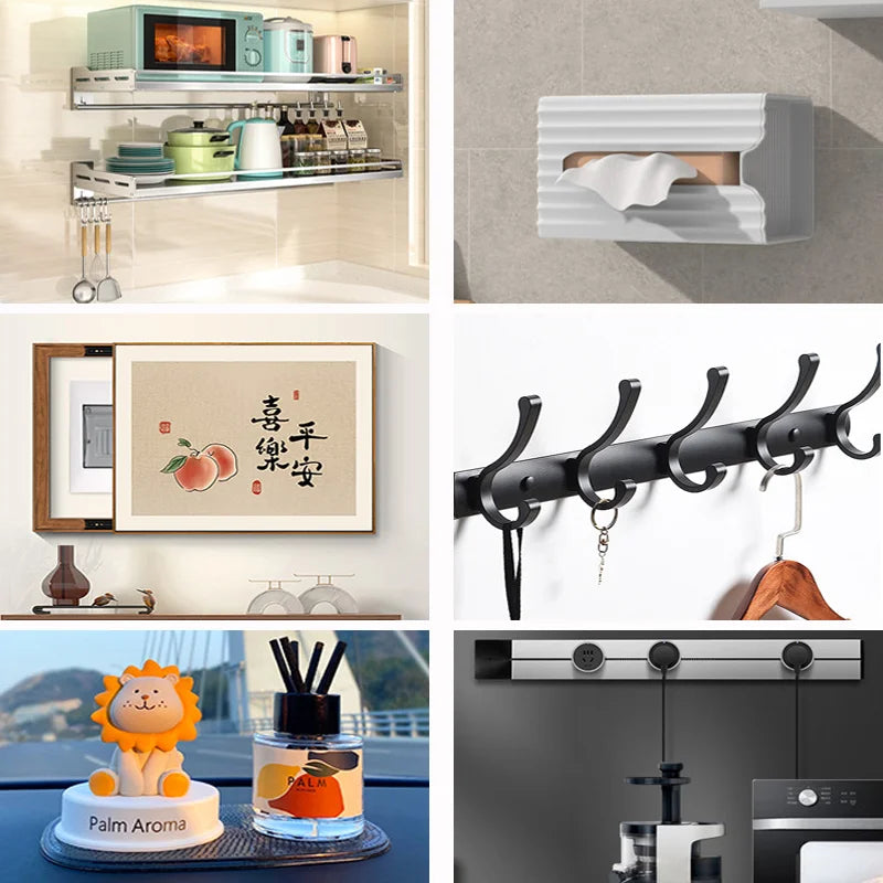 Cinta adhesiva de doble cara nano extra fuerte, impermeable, transparente, sin dejar rastro, gruesa, reutilizable, decorativa, herramientas para el hogar