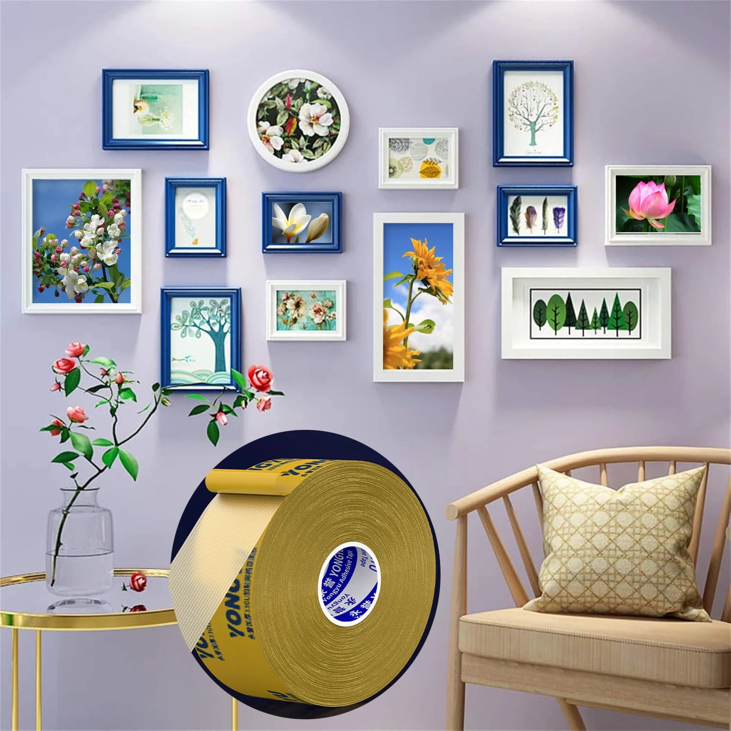 Cinta adhesiva de doble cara, transparente, gruesa y pegajosa, ideal para manualidades, pegar fotos, envolver regalos, alfombras y decoración de pared